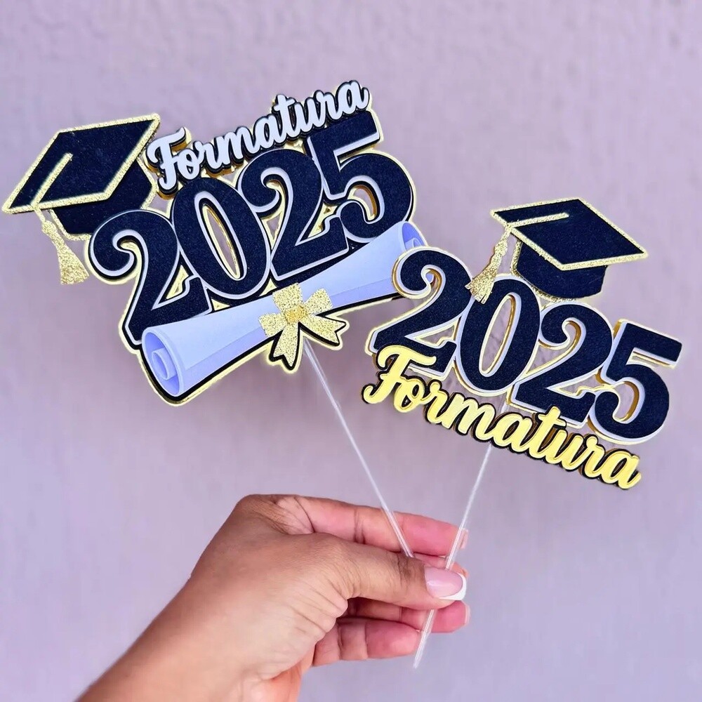 Kit Digital Topo de Bolo FORMATURA 2025