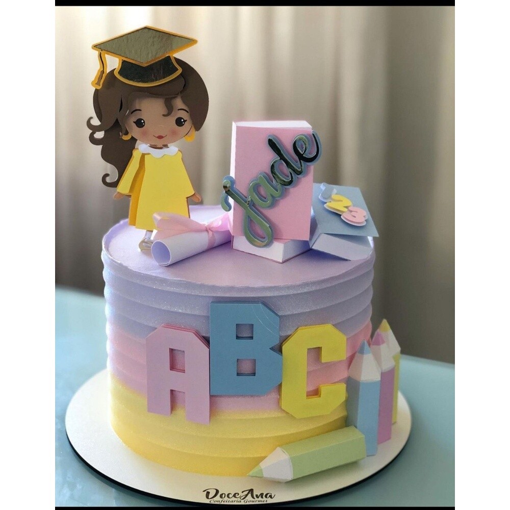 Topo de Bolo Formatura - ABC 02