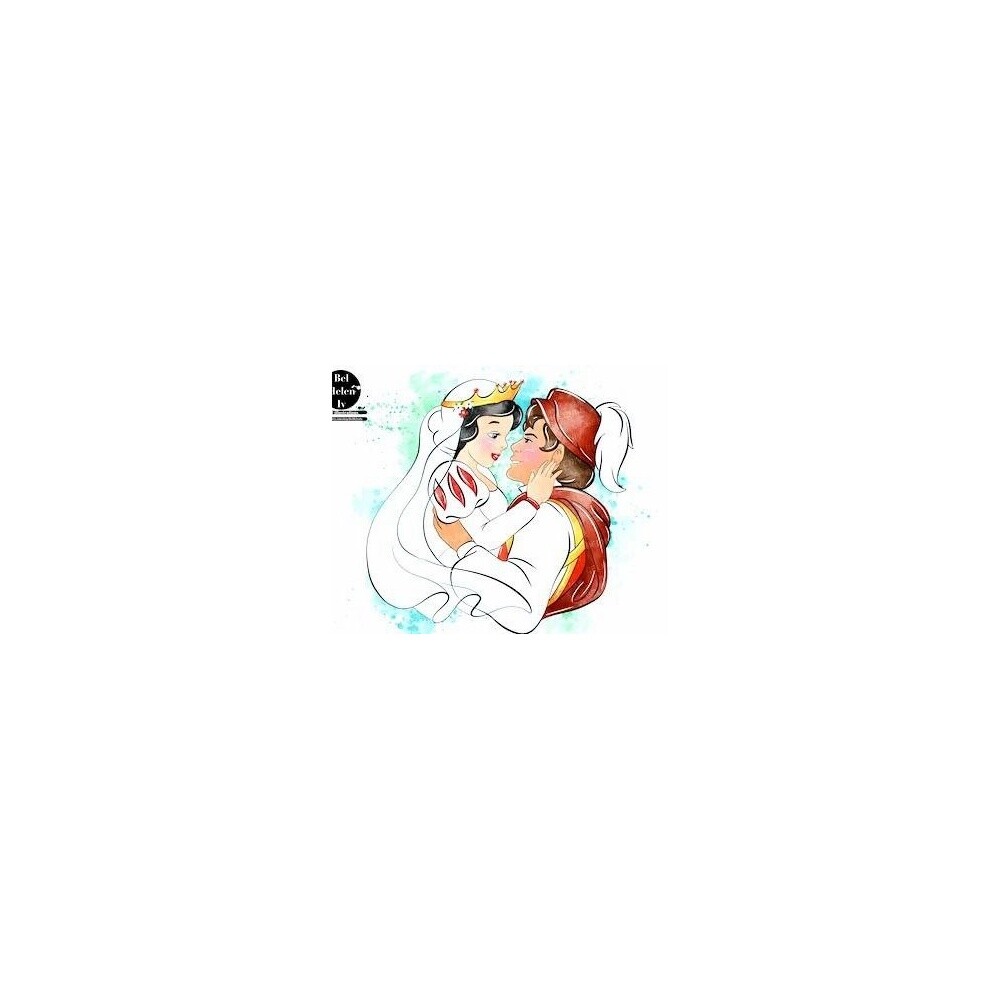 Kit Digital ilustração retrata a Branca de Neve e o Príncipe P