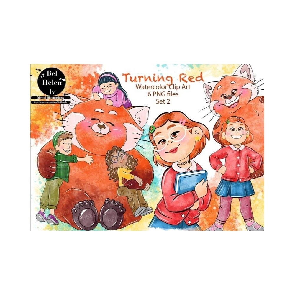Kit Digital Red Crescer é uma Fera PNG  Turning Red Clipart  Ele