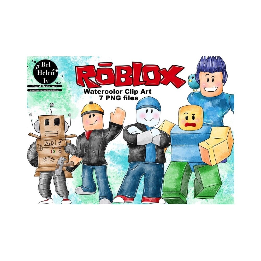 Kit Digital Roblox PNG  Roblox Clipart  Personagens Roblox Aquare