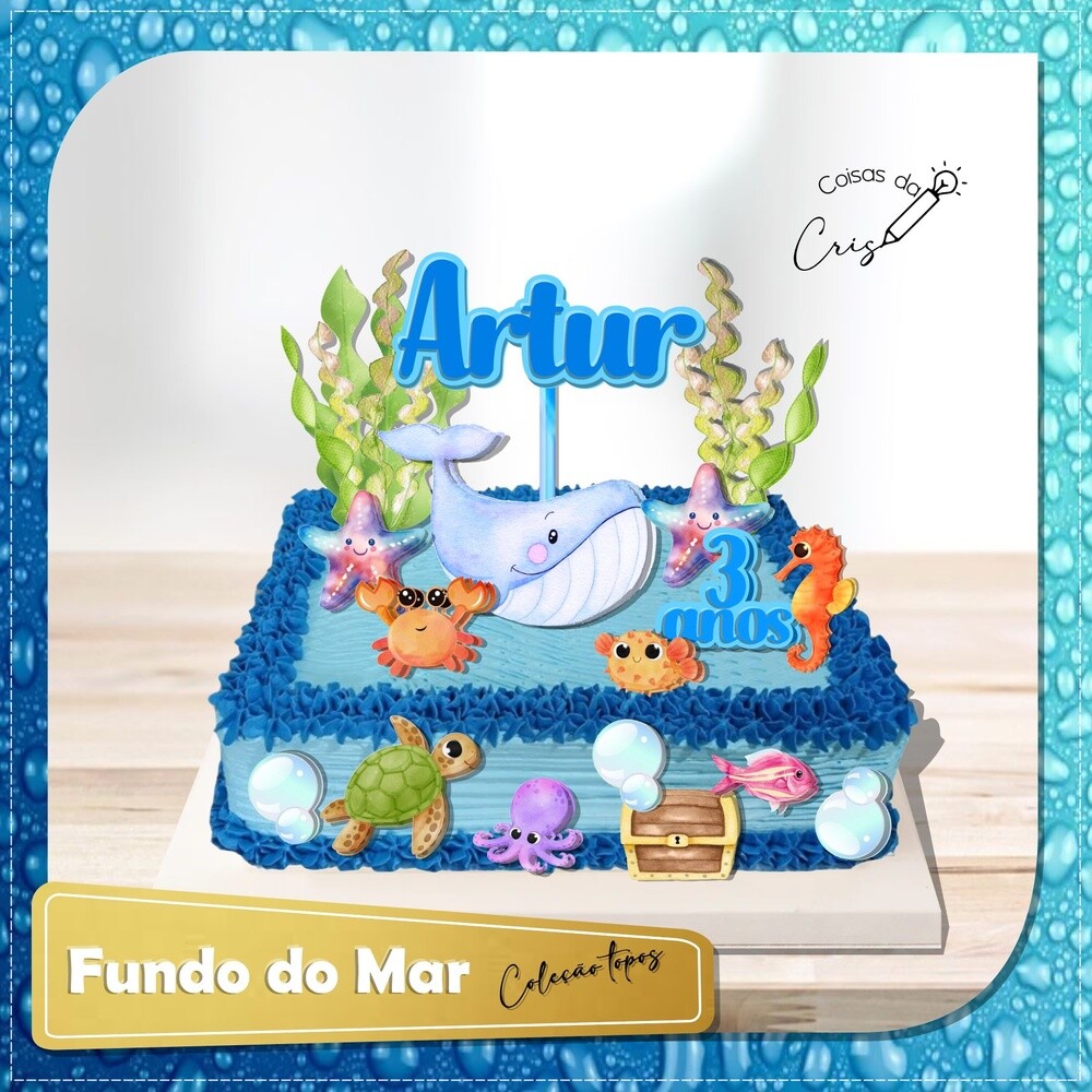 Topo de Bolo Fundo do Mar 01