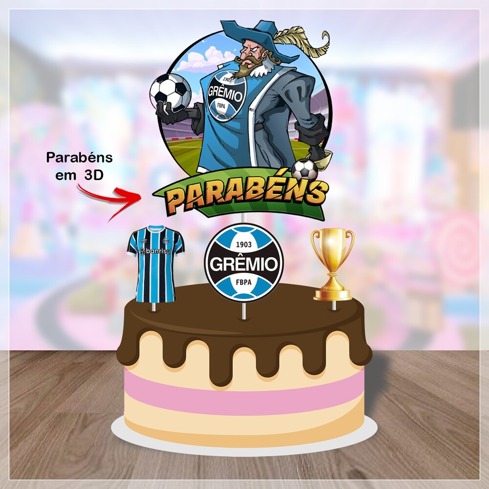 Topo de Bolo 01 - Grêmio a