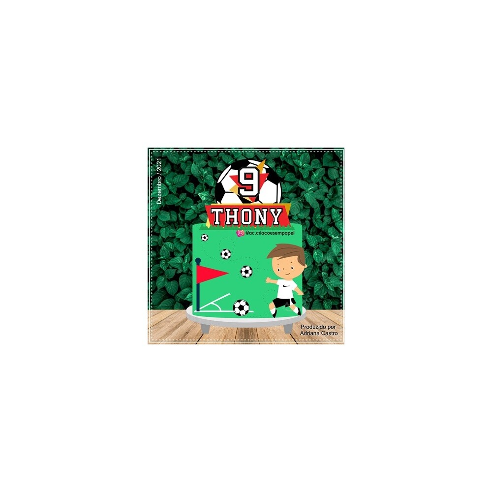 Topo de Bolo Futebol 38