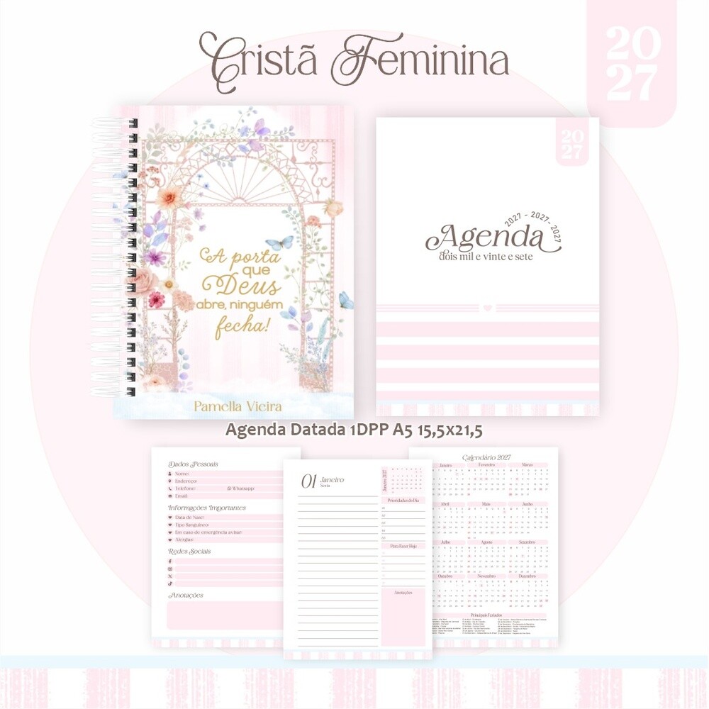 Pack Encadernação 2027 , Agenda, Planner, Calendário 3) COLEÇ
