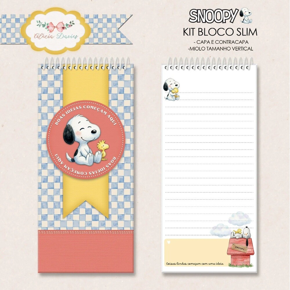 arquivo digital capa ARTE BLOCO SLIM SNOOPY (Drive da Ana)