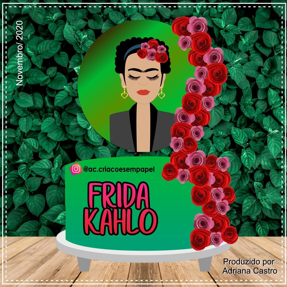 Topo de Bolo Frida Kahlo 07