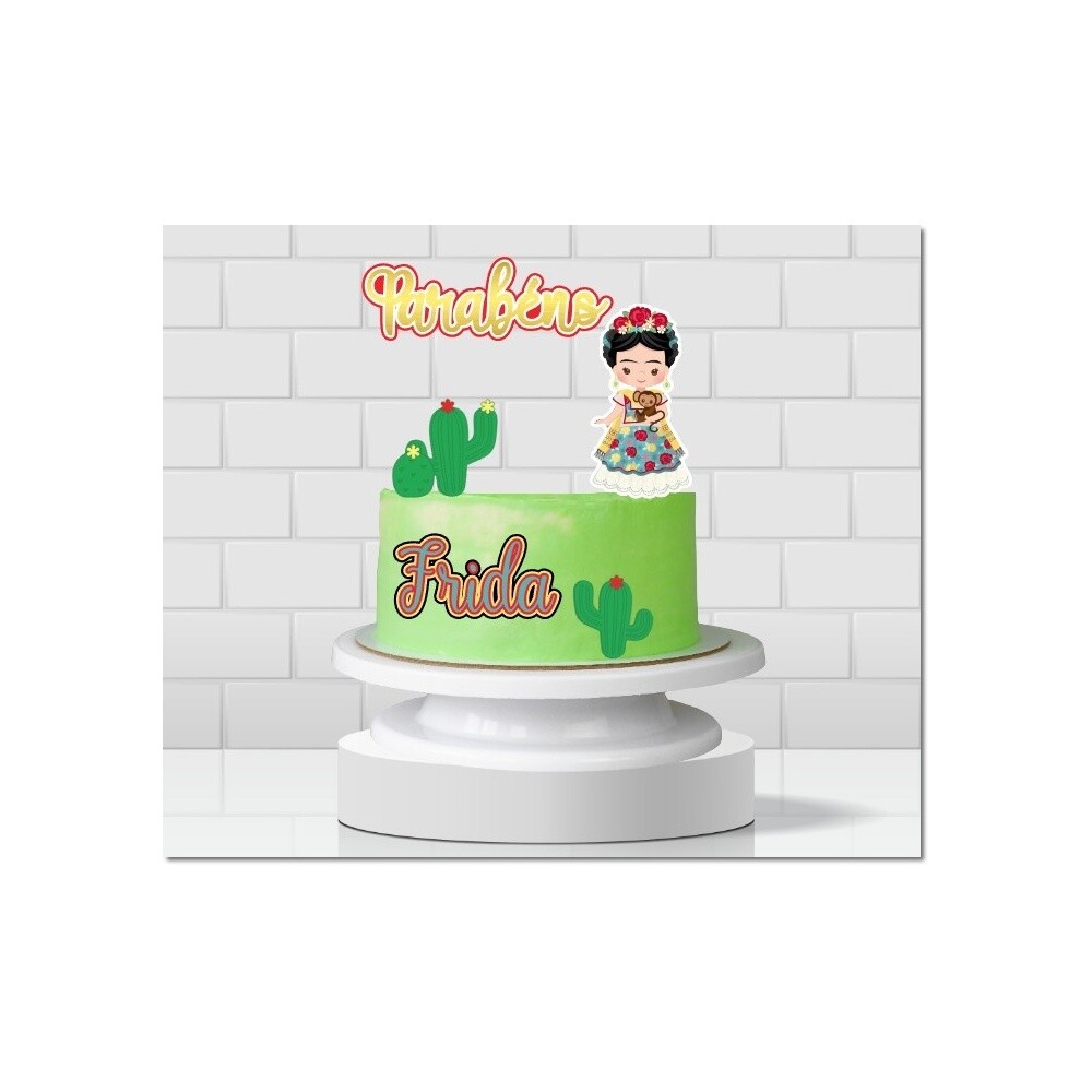 Topo de Bolo Frida Kahlo 11