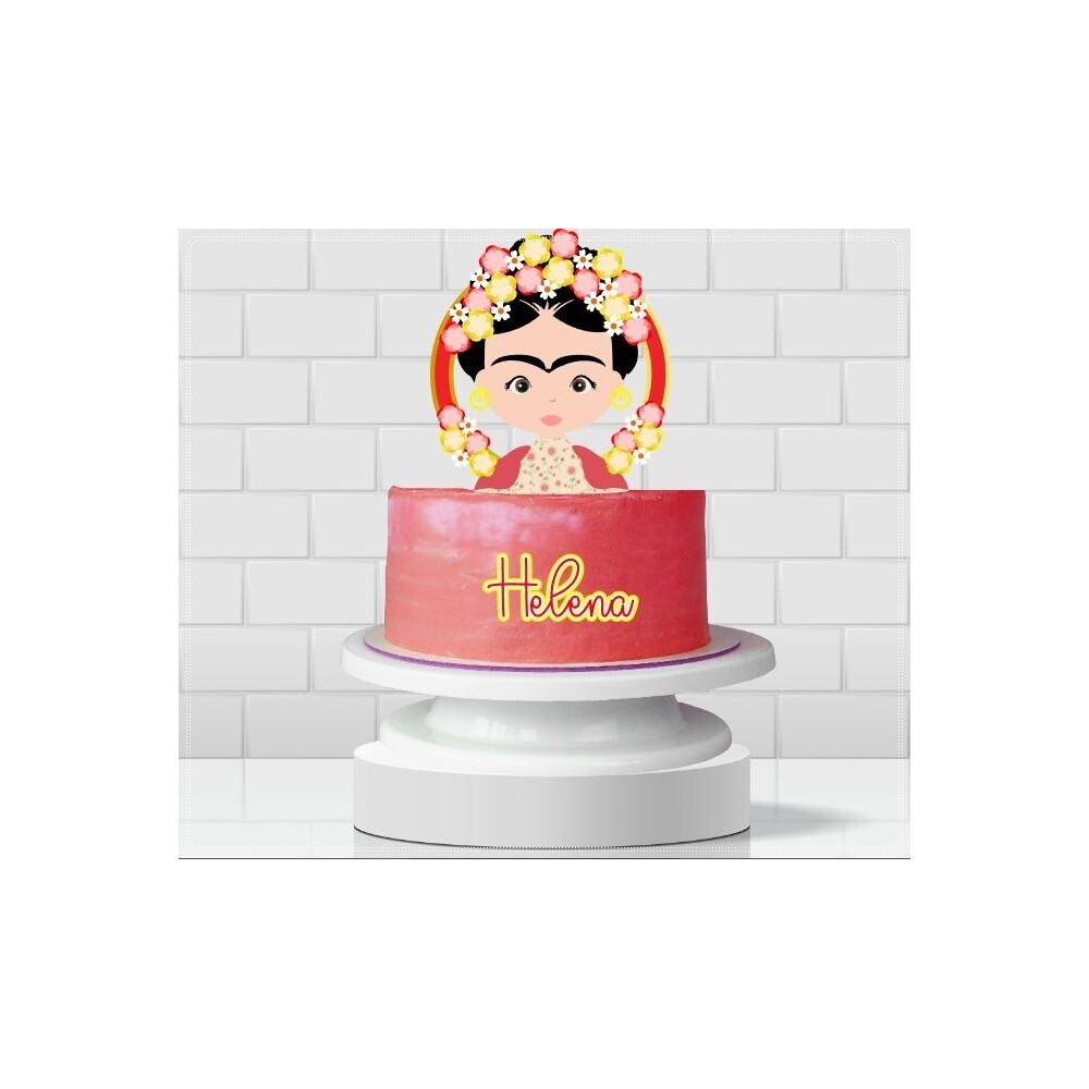 Topo de Bolo Frida Kahlo 12