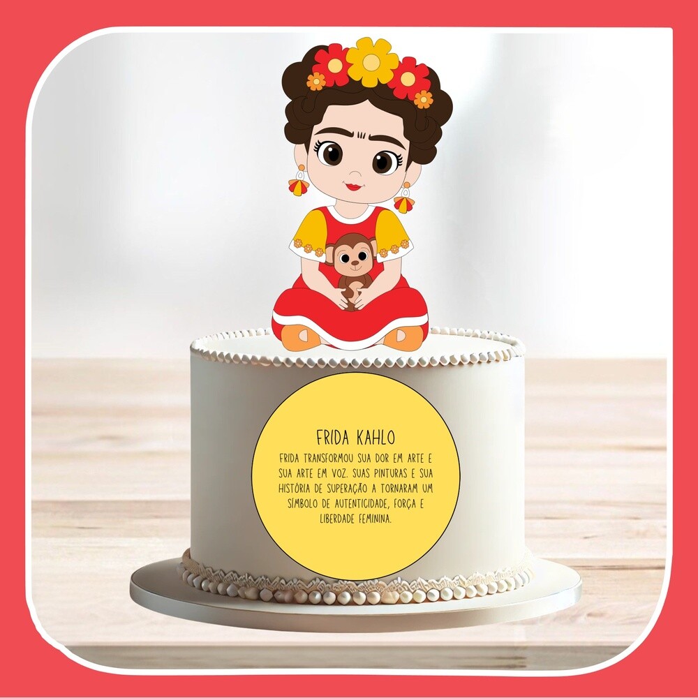 Topo de Bolo Frida Kahlo 13