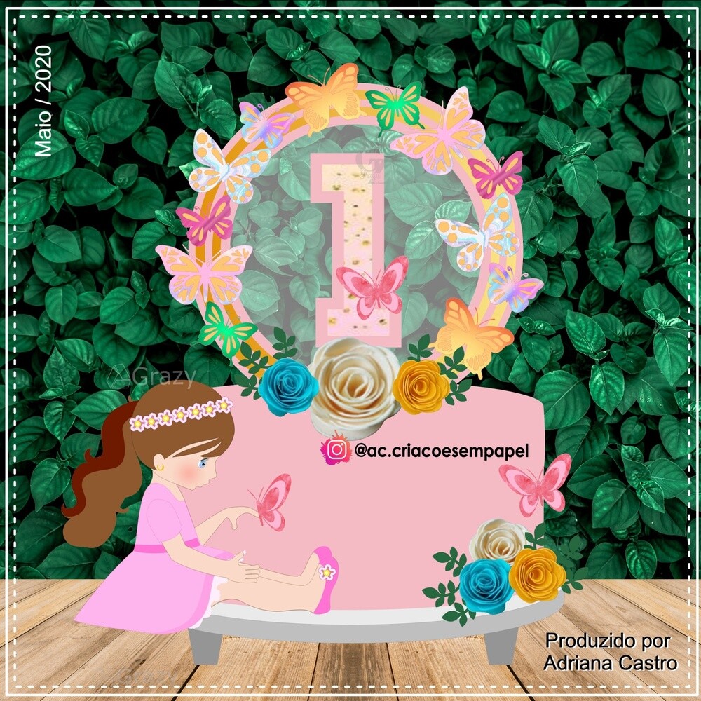 Topo de BoloFloral 18