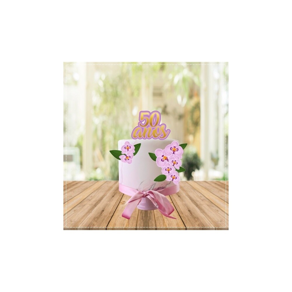 Topo de BoloFloral 58