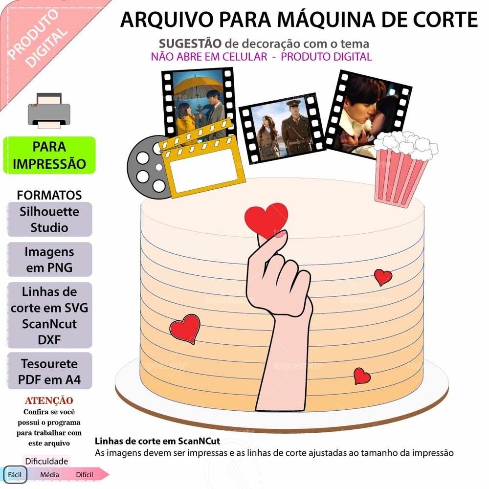 Topo de bolo Dorama 11