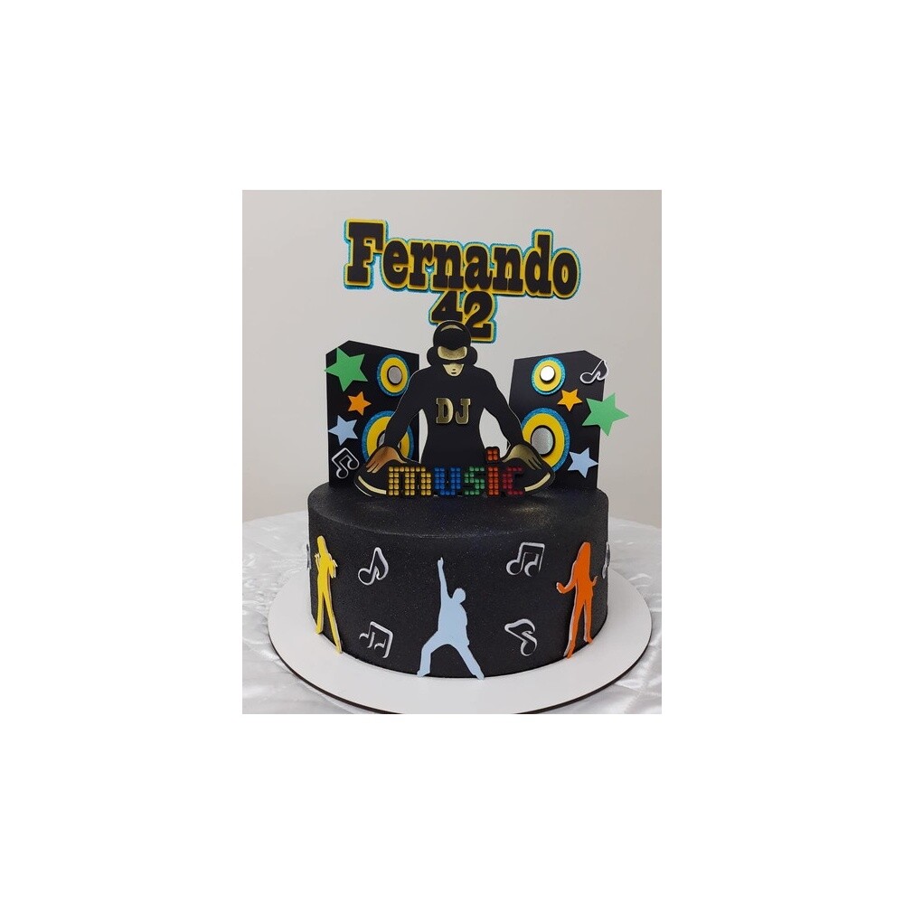 Topo de bolo DJ 03