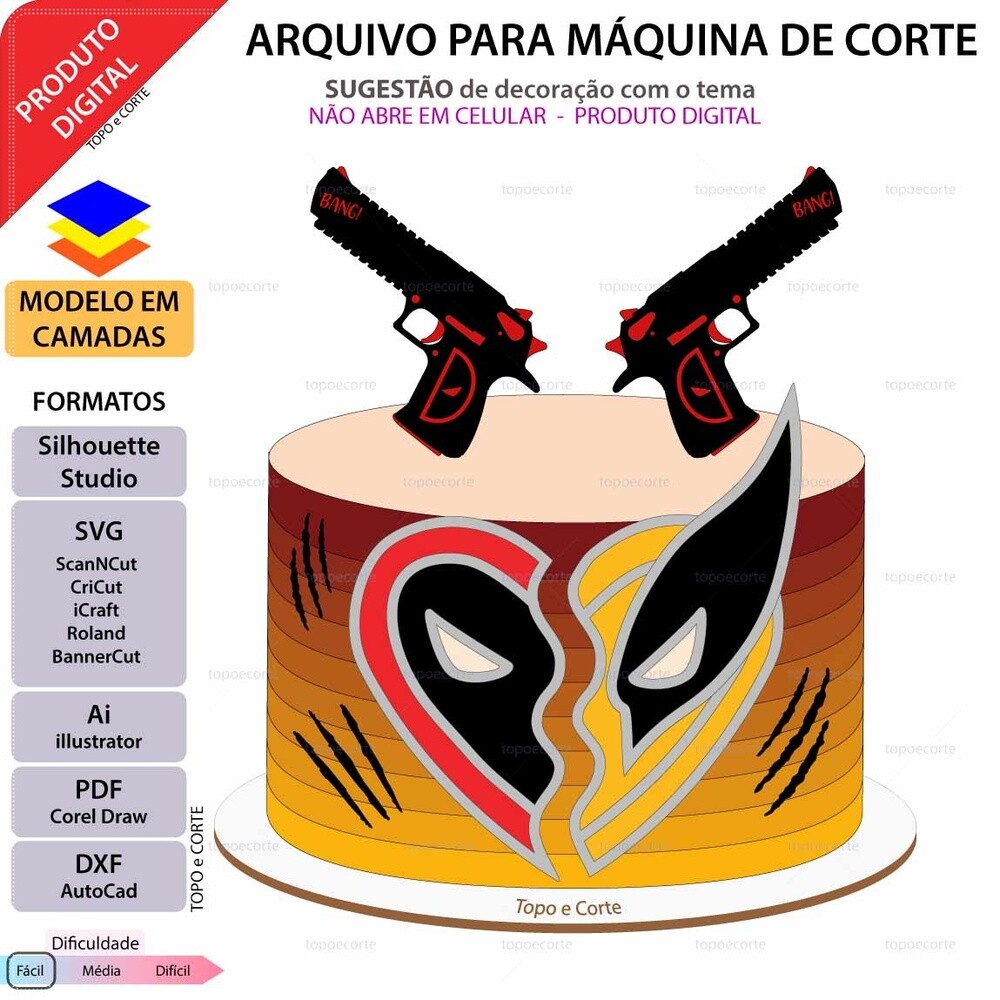 Topo de boloDedpool e Wolverine 06