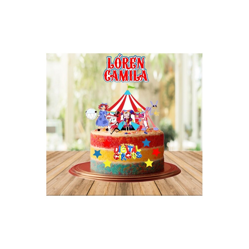 Topo de bolo Digital Circus 02