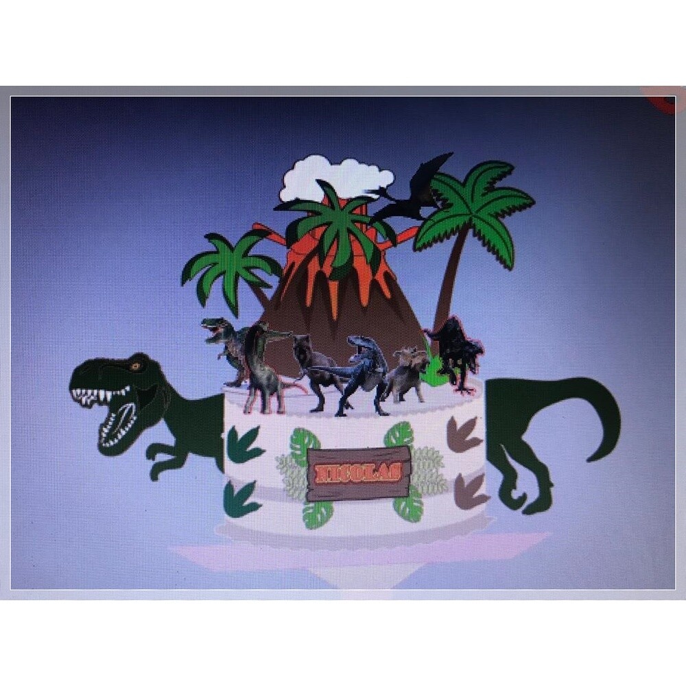 Topo de bolo Dinossauro 92