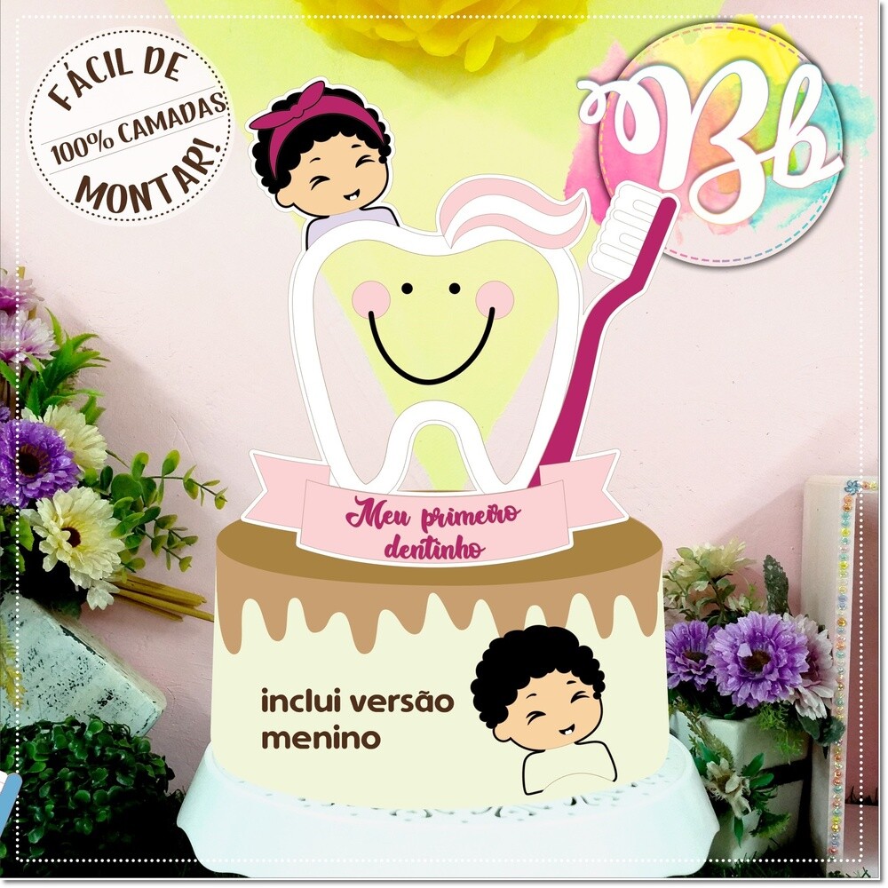 Topo de bolo Dentinho 16