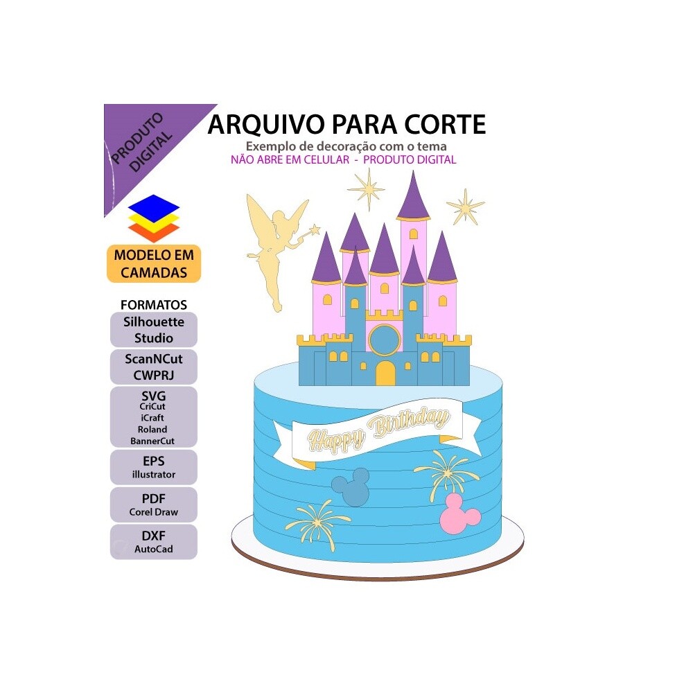 Topo de Bolo Castelo 05