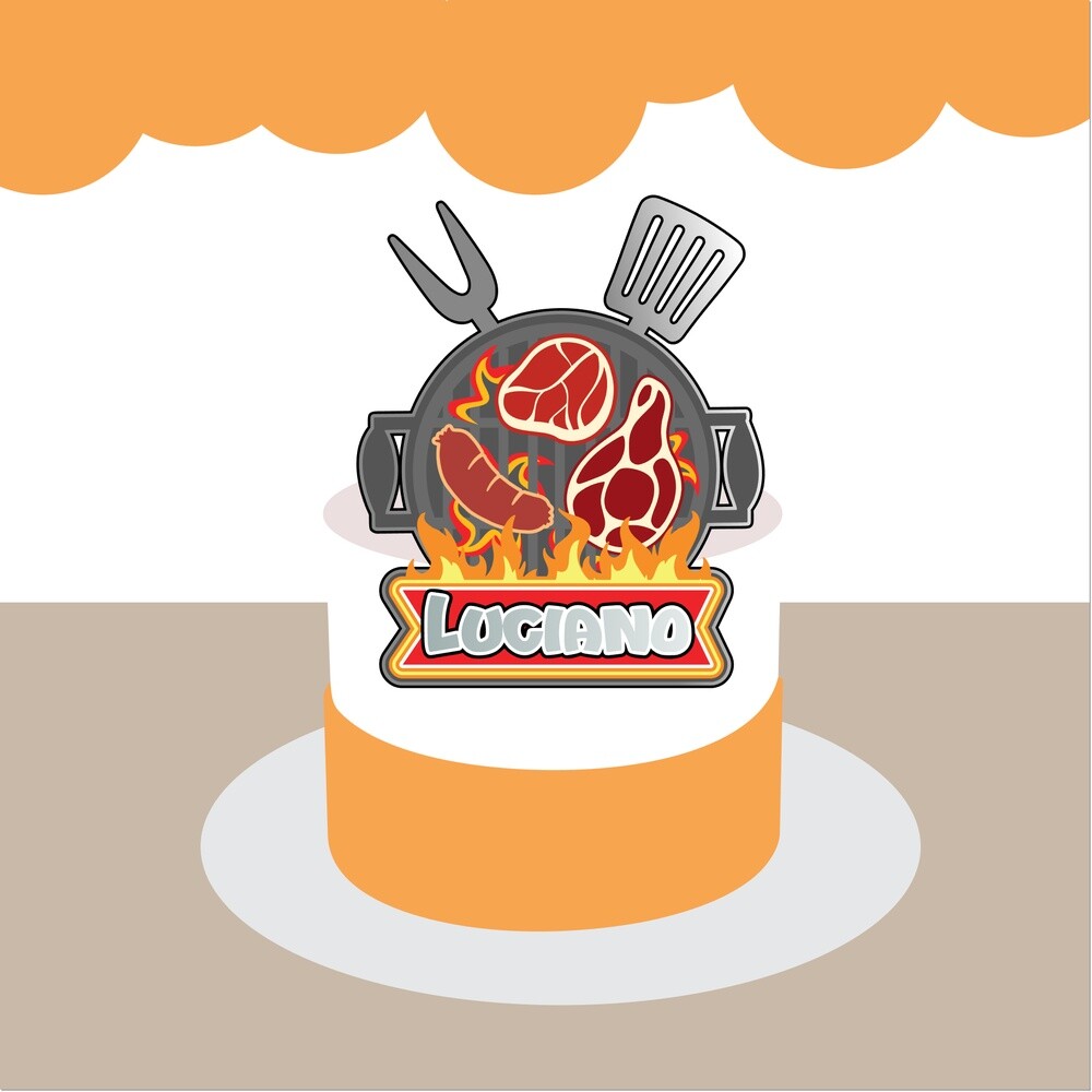 Topo de Bolo Churrasco 24