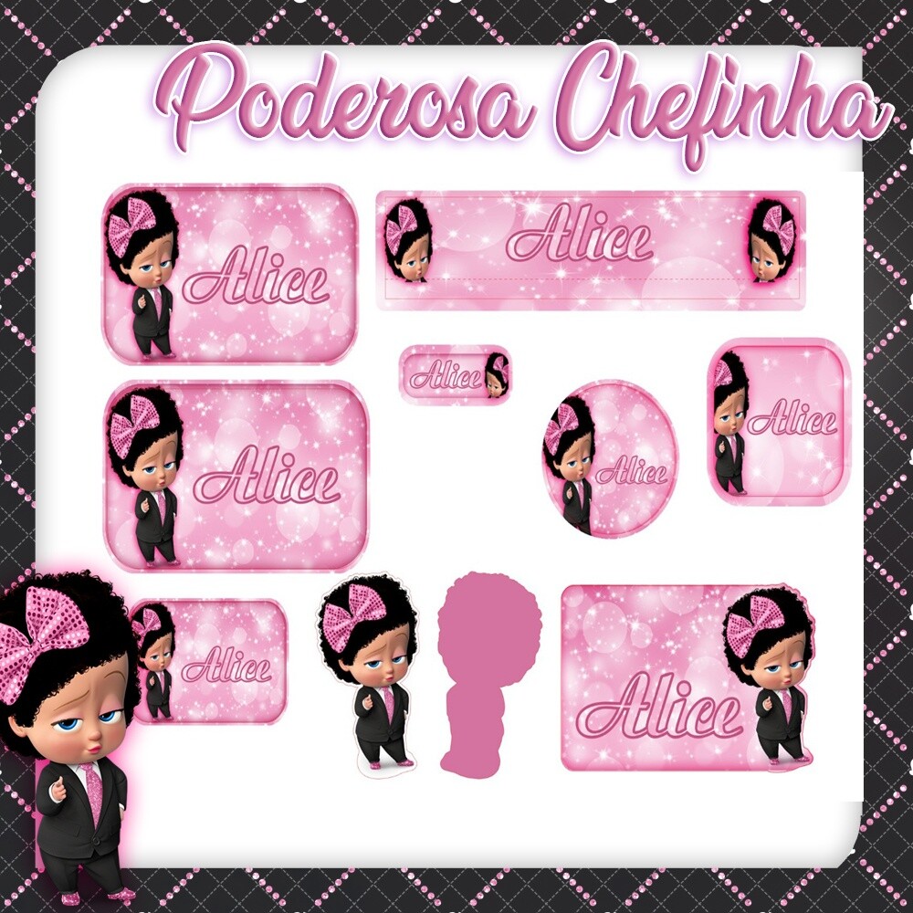 Kit Digital Etiqueta escolar para imprimir  Poderosa Chefinha 2