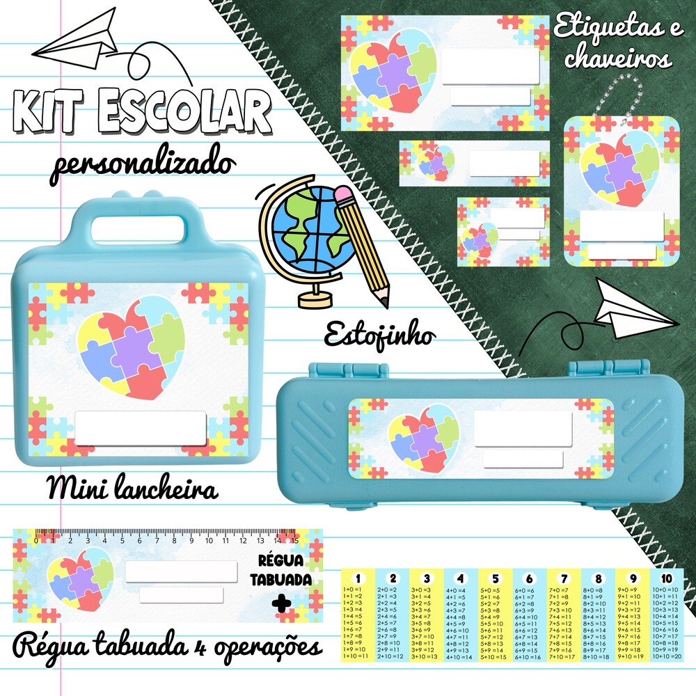 Etiqueta escolar para imprimir Autismo EE V2