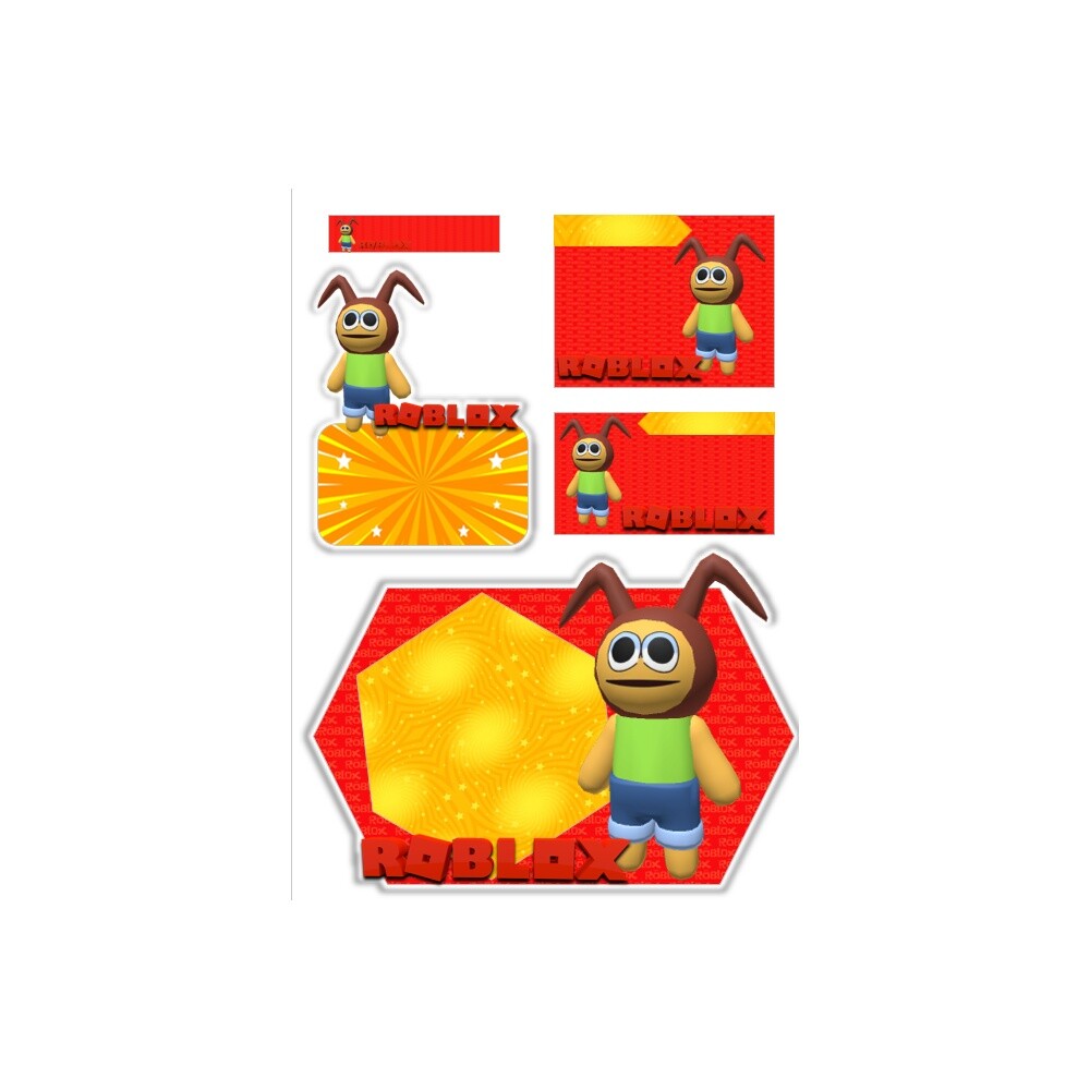 Arquivo Etiqueta Escolar Roblox Menino formato ppt