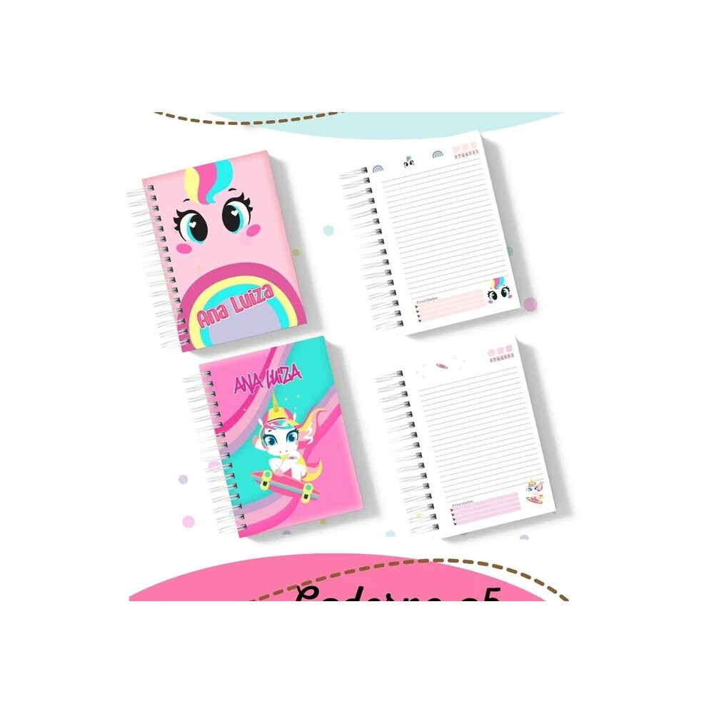 Kit Digital escolar Capas e Miolos Unicornio