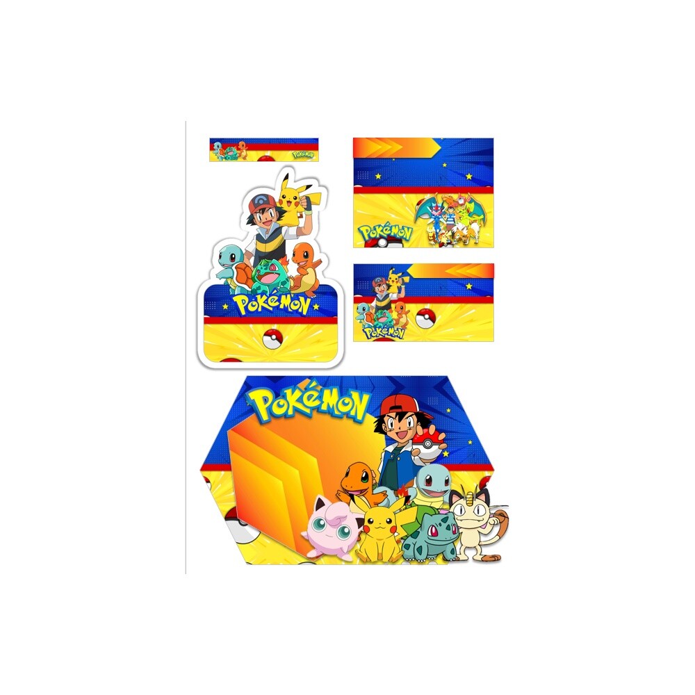 Arquivo Etiqueta Escolar Pokemon formato ppt