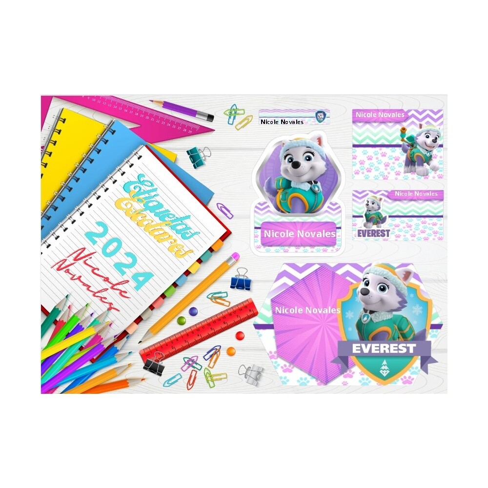 Arquivo Etiqueta Escolar Patrulla Canina formato ppt