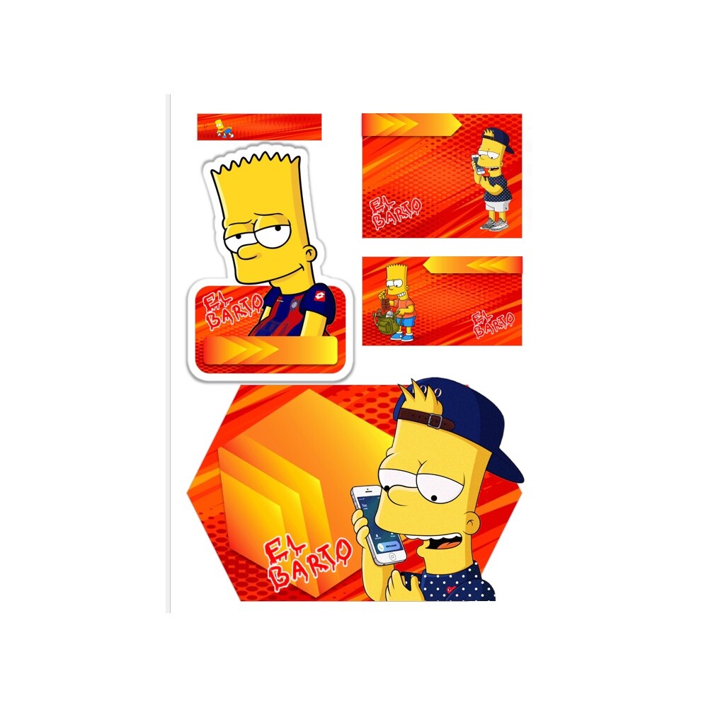 Arquivo Etiqueta Escolar Os simpsons - Bart formato ppt