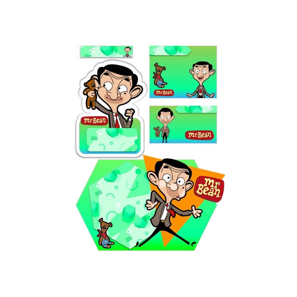 Arquivo Etiqueta Escolar Mr. Bean formato ppt