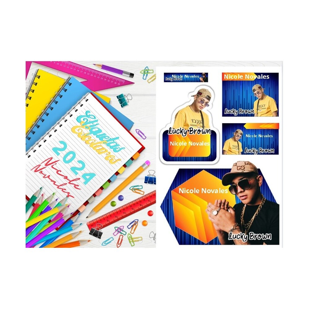 Arquivo Etiqueta Escolar Lucky formato ppt