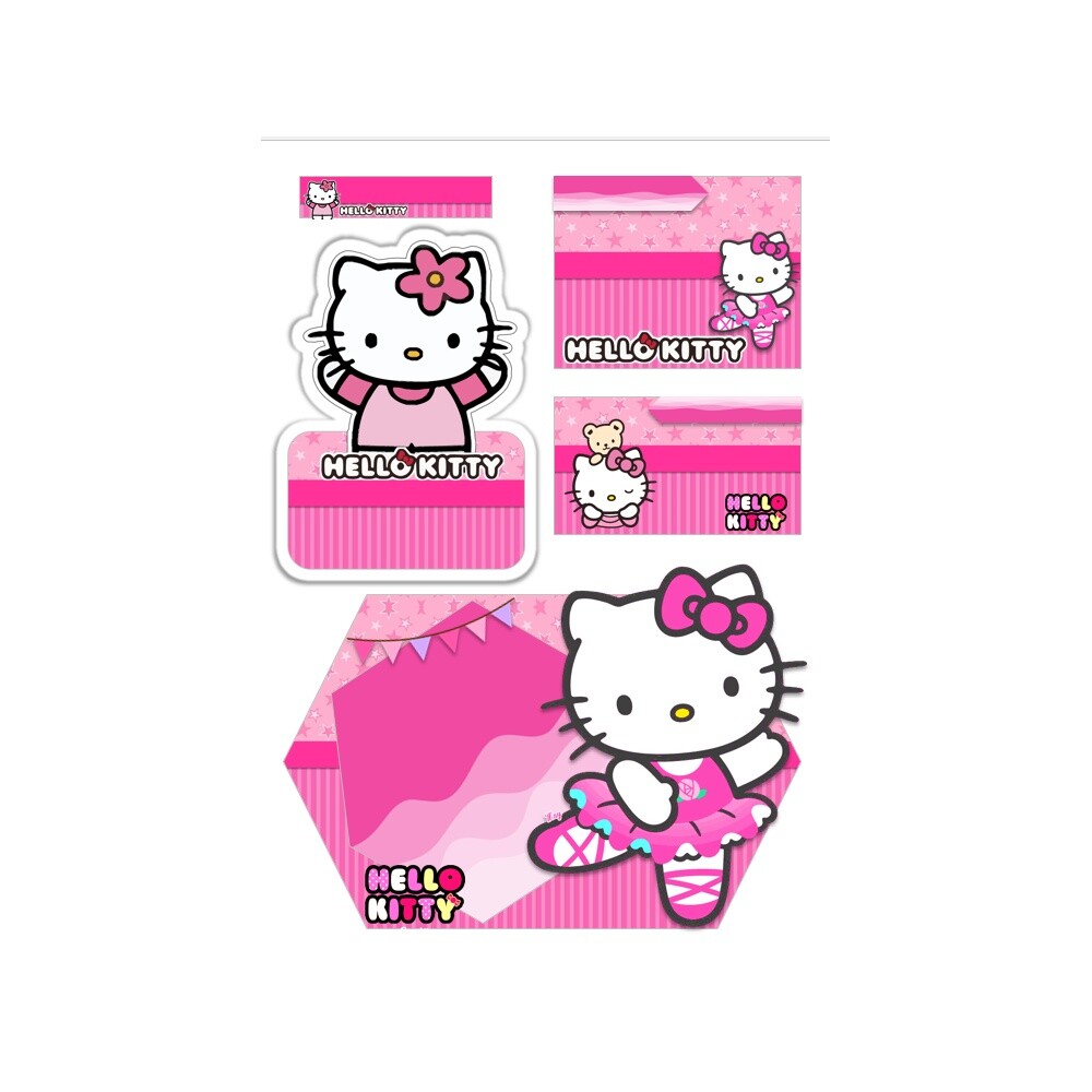 Arquivo Etiqueta Escolar Hello Kitty formato ppt