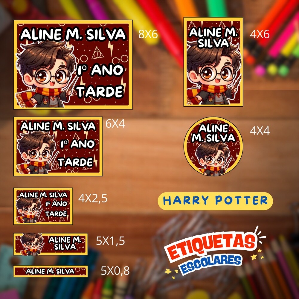 Kit Digital Etiqueta escolar para imprimir Harry potter