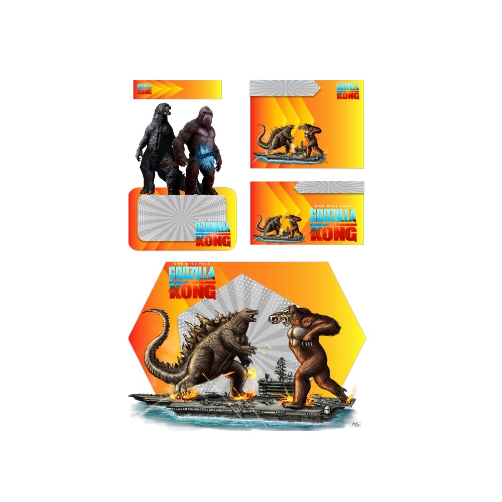 Arquivo Etiqueta Escolar Godzilla VS Kong formato ppt