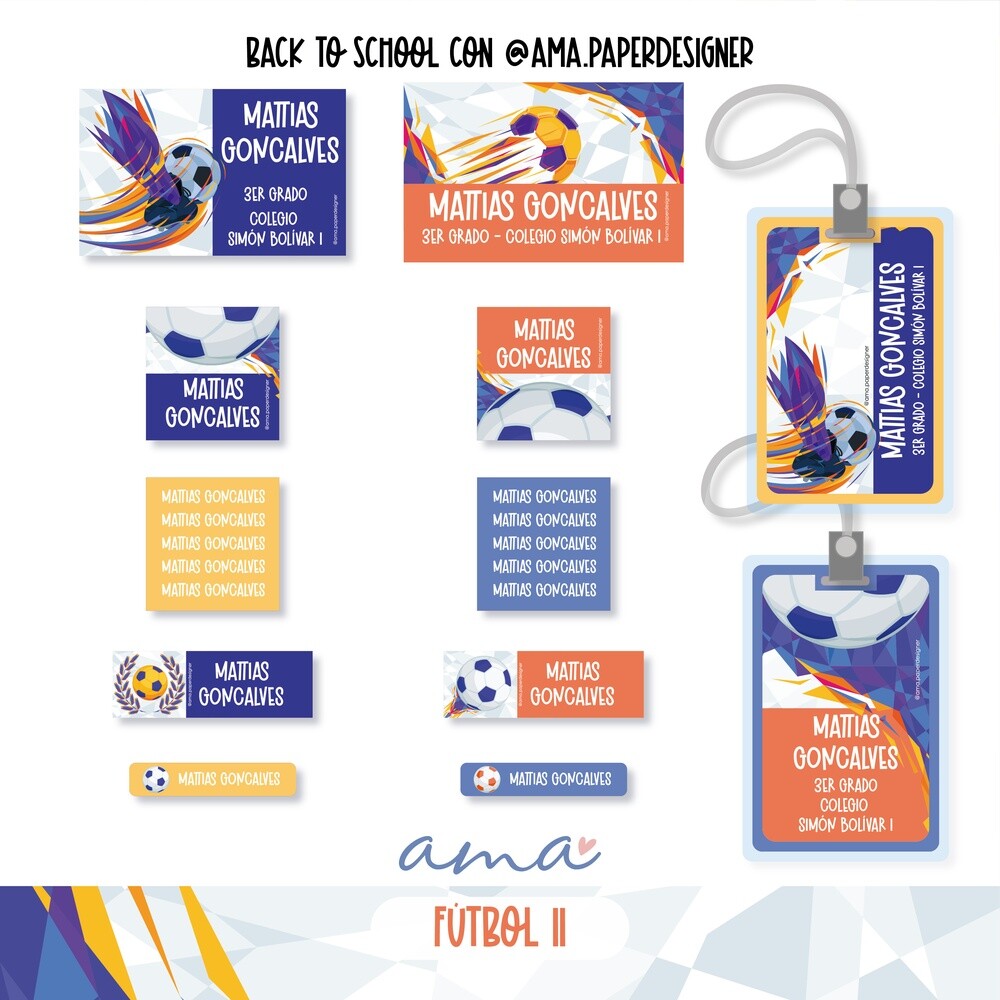 Arquivo Etiqueta Escolar FUTEBOL