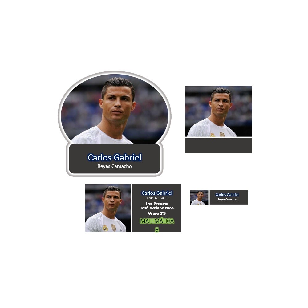Kit Digital Etiqueta escolar para imprimir V22 CR7 EEFutebol