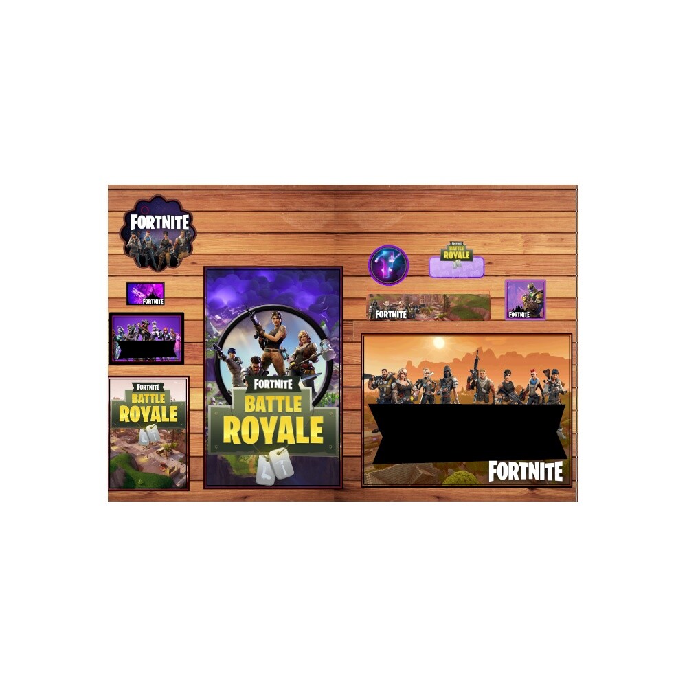 Kit Digital Etiqueta escolar para imprimir Fortnite EE V3
