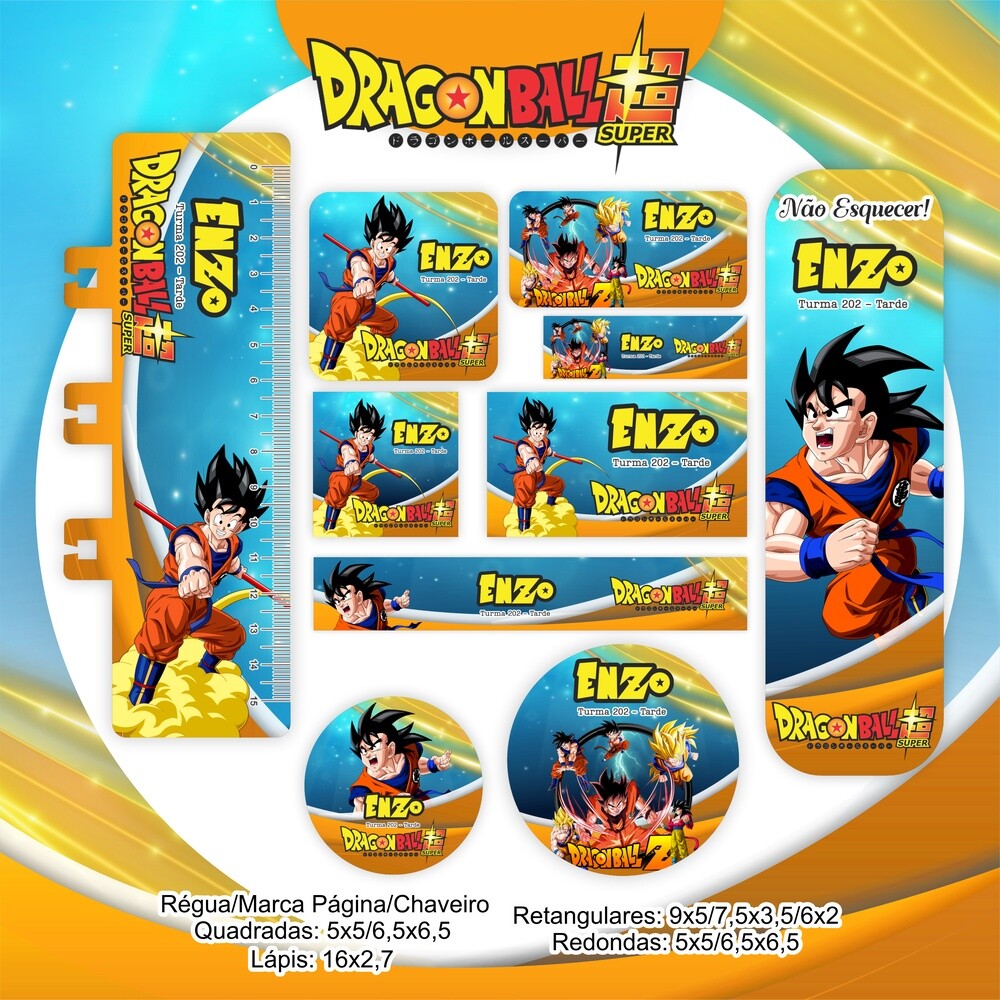Kit Digital Etiqueta escolar para imprimir Dragon Ball V5 EE