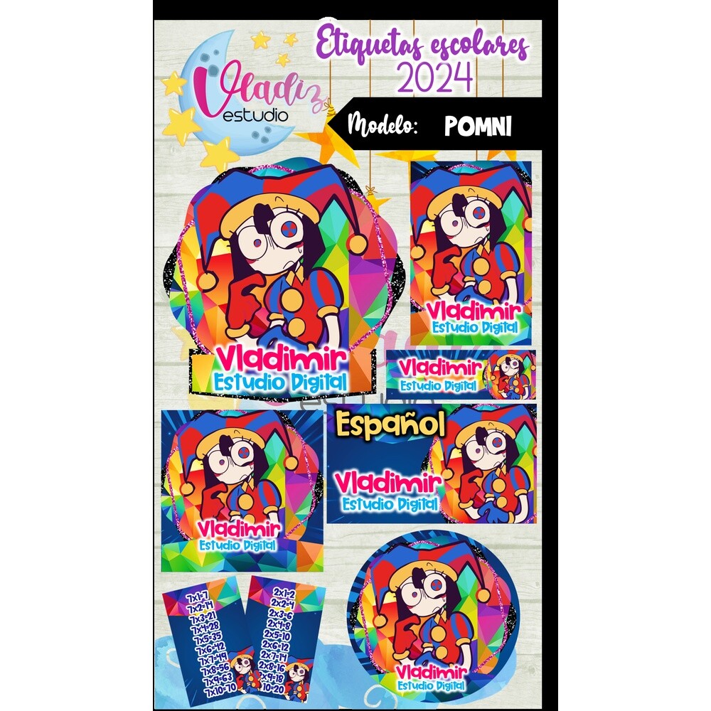 Kit Digital Etiqueta Escolar POMNI