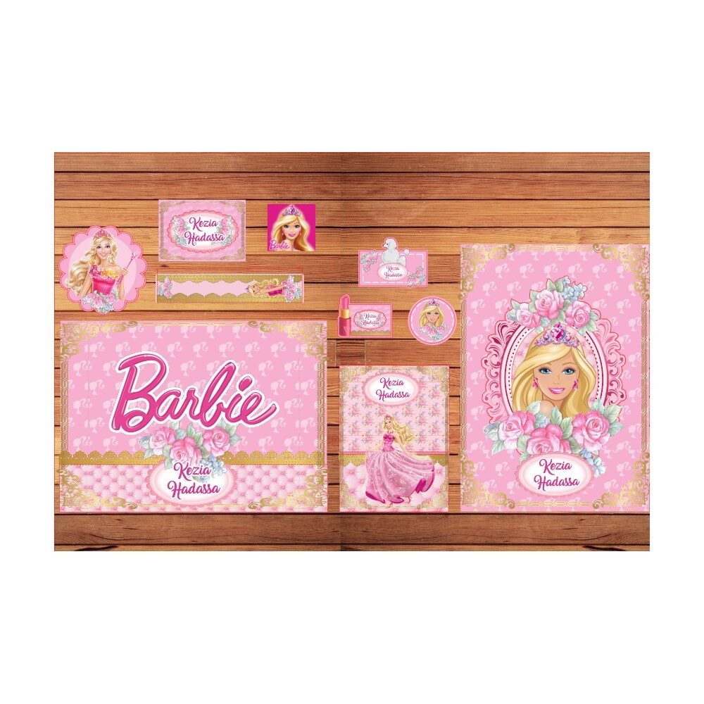 Kit Digital Etiqueta escolar para imprimir Barbie V17 EE