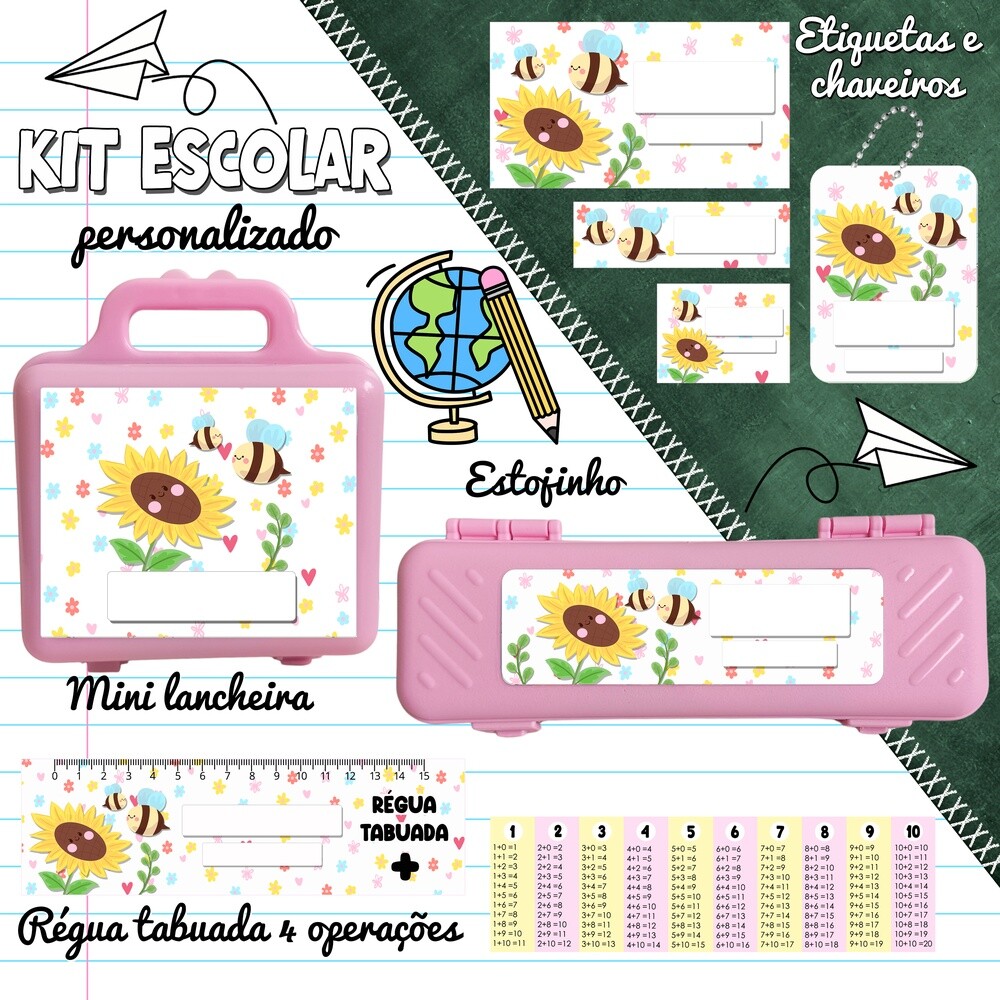 Etiquetas escolares para imprimir Abelhas Abejita V5 EE