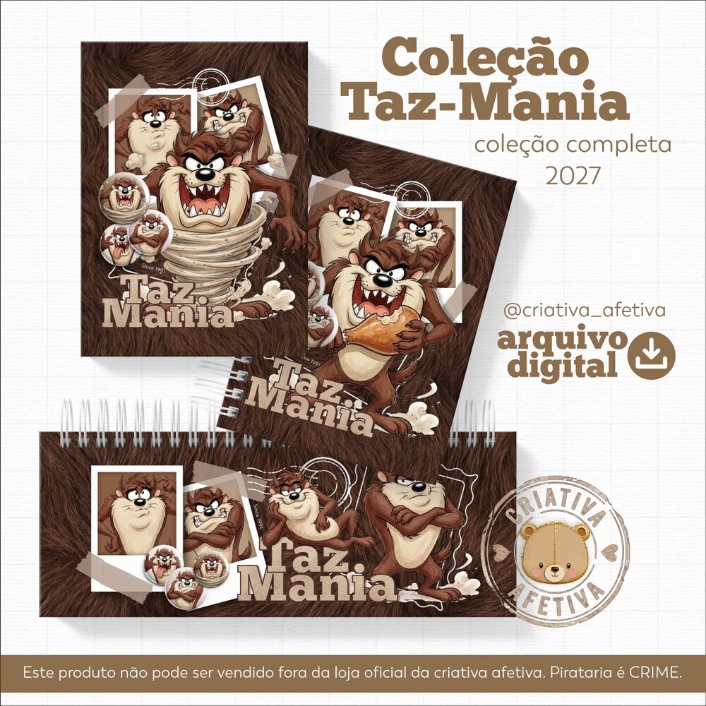 Arquivo Digital para encadernação vintage Coleção Completa Ta