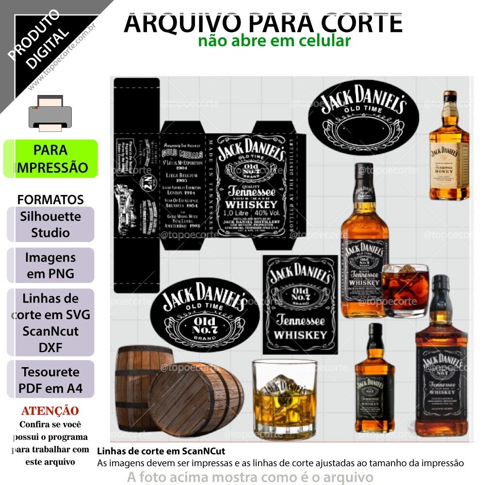 Topo de Bolo Arquivo 02 - Whisky a