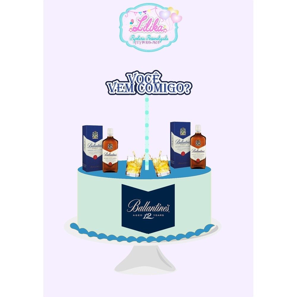 Topo de Bolo Arquivo 05 - Whisky a