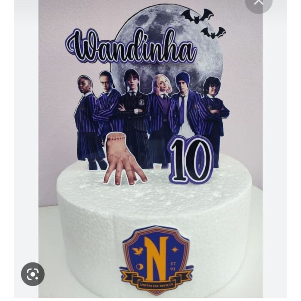 Topo de Bolo Arquivo 30 - Wandinha a