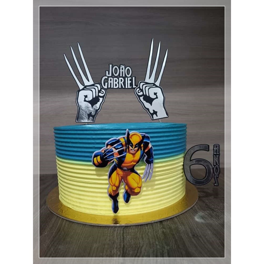 Topo de Bolo Arquivo 02 - Wolverine a
