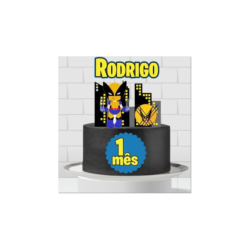Topo de Bolo Arquivo 03 - Wolverine a