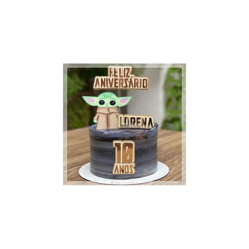 Topo de Bolo Arquivo 01 - Yoda a